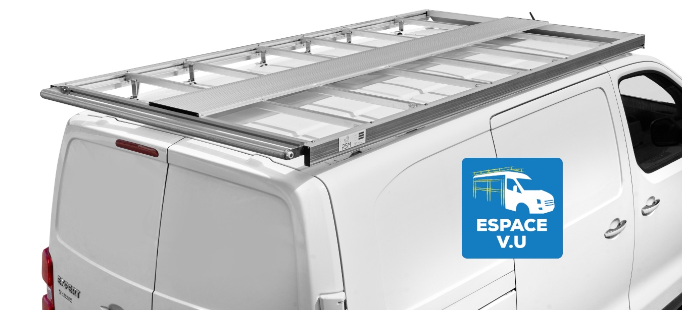 Galerie aluminium sans rebords véhicule utilitaire