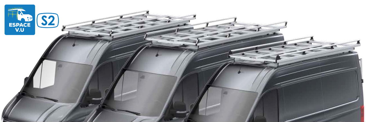Galerie aluminium profilés ajourés véhicule utilitaire