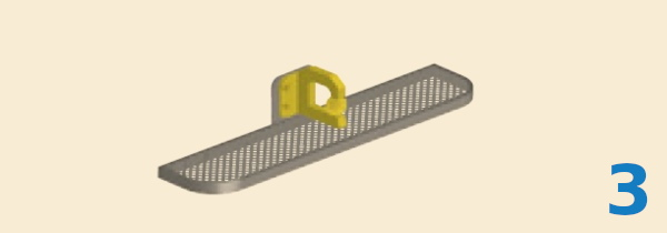 Marchepied arrière fixe ferrure attelage 660 X 160 mm