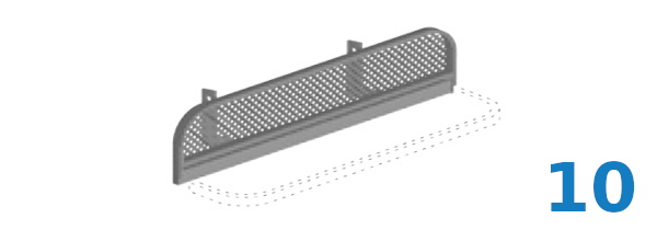 Marchepied fixe relevable SANS attelage 1200 X 200 mm