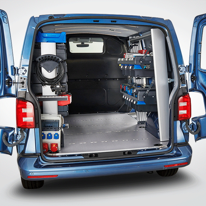 Étagère tablette rabattable escamotable véhicule utilitaire atelier