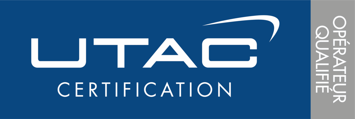Certification UTAC en tant qu'opérateur qualifié pour l'entreprise ESPACE V.U SARL, station Sortimo by Grau à Bordeaux.