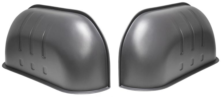 Caisson de protection en plastique, moulés à la forme des passages de roues pour la protection intérieure de la carrosserie d'un véhicule utilitaire, camion et camionnette du professionnel, artisan. Protection de passages de roues pour fourgon ou de fourgonnette professionnelle par Espace V.U Sarl station Sortimo by Gruau à Bordeaux en Gironde 33, Dordogne 24, Charente 16, Charente-Maritime 17 et Lot-et-Garonne. Vente directe usine de kit de plancher prêt à poser.