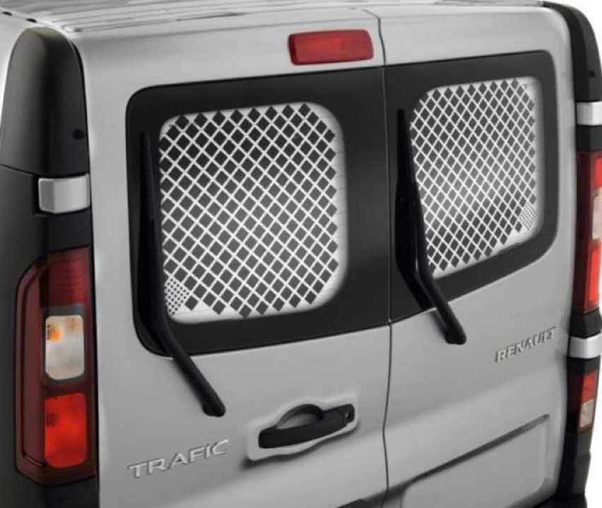 Grille antieffraction pour les vitres de véhicule utilitaire