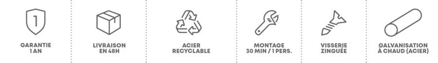 Marchepied en acier galvanisé pour véhicule utilitaire, marchepied fixe, relevable, rétractable ou escamotable pour faciliter l'accès aux portes arrière ou à la porte latérale des fourgons. Marchepied avec ou sans ferrure d'attelage par Espace V.U Sarl station Sortimo by Gruau à Bordeaux.
