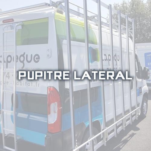 Pupitre porte-verre latéral pour Peugeot Expert thermique ou électrique, berce-vitre extérieur, porteverre pour l'équipement de fourgon et de véhicule utilitaire artisan, entreprise PME, grand compte et collectivité locale par Espace V.U Sarl station Sortimo by Gruau, aménageur et créateur de véhicule utilitaire atelier à Bordeaux en Gironde, Dordogne, Charente, Charente-Maritime, Lot-et-Garonne. Vente directe usine.