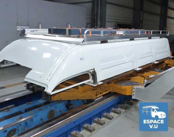 Test UTAC de la galerie aluminium pour véhicule utilitaire, fourgon et fourgonnette.