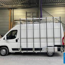 Aménagement pour un jumper L2H2 utilitaire professionnel pour un artisan menuisier en Gironde.