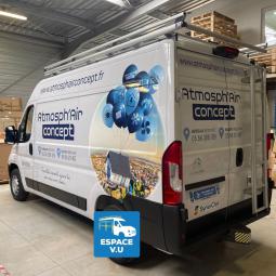 Aménagement intérieur métallique modulaire er galerie en aluminium pour le camion d'une entreprise climatisation et chauffage en Gironde et Nouvelle-Aquitaine.